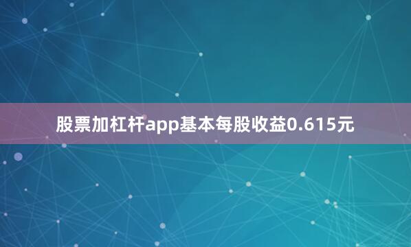 股票加杠杆app基本每股收益0.615元
