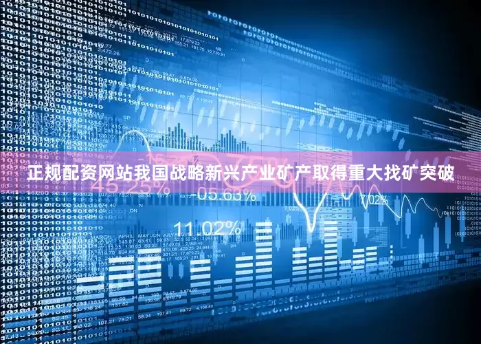 正规配资网站我国战略新兴产业矿产取得重大找矿突破
